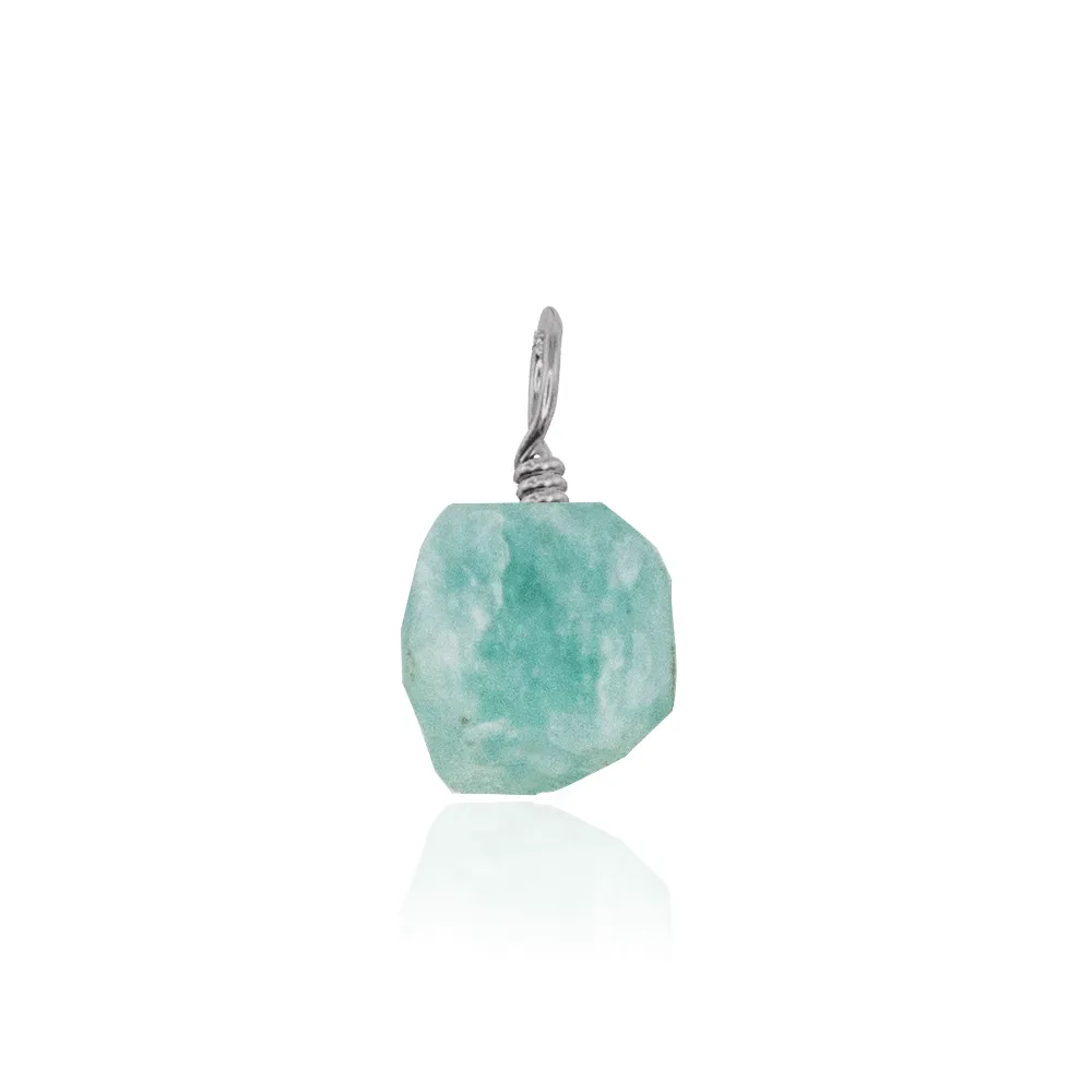Tiny Raw Amazonite Crystal Pendant