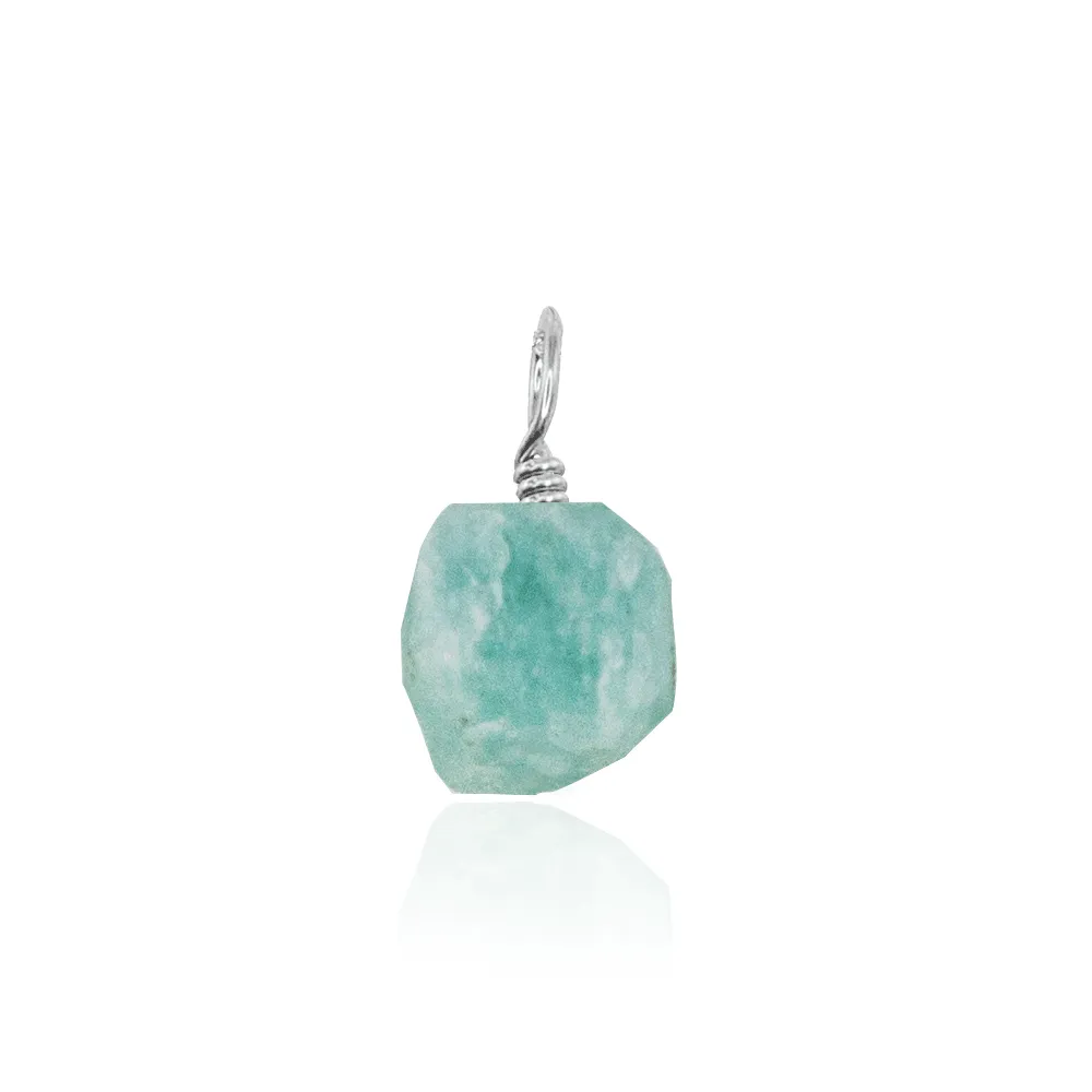 Tiny Raw Amazonite Crystal Pendant