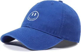 Unisex Basic Solid Baseball Cap Vintage Washed Distress Cotton Low Profile Dad Hat Adjustable Sports Hat