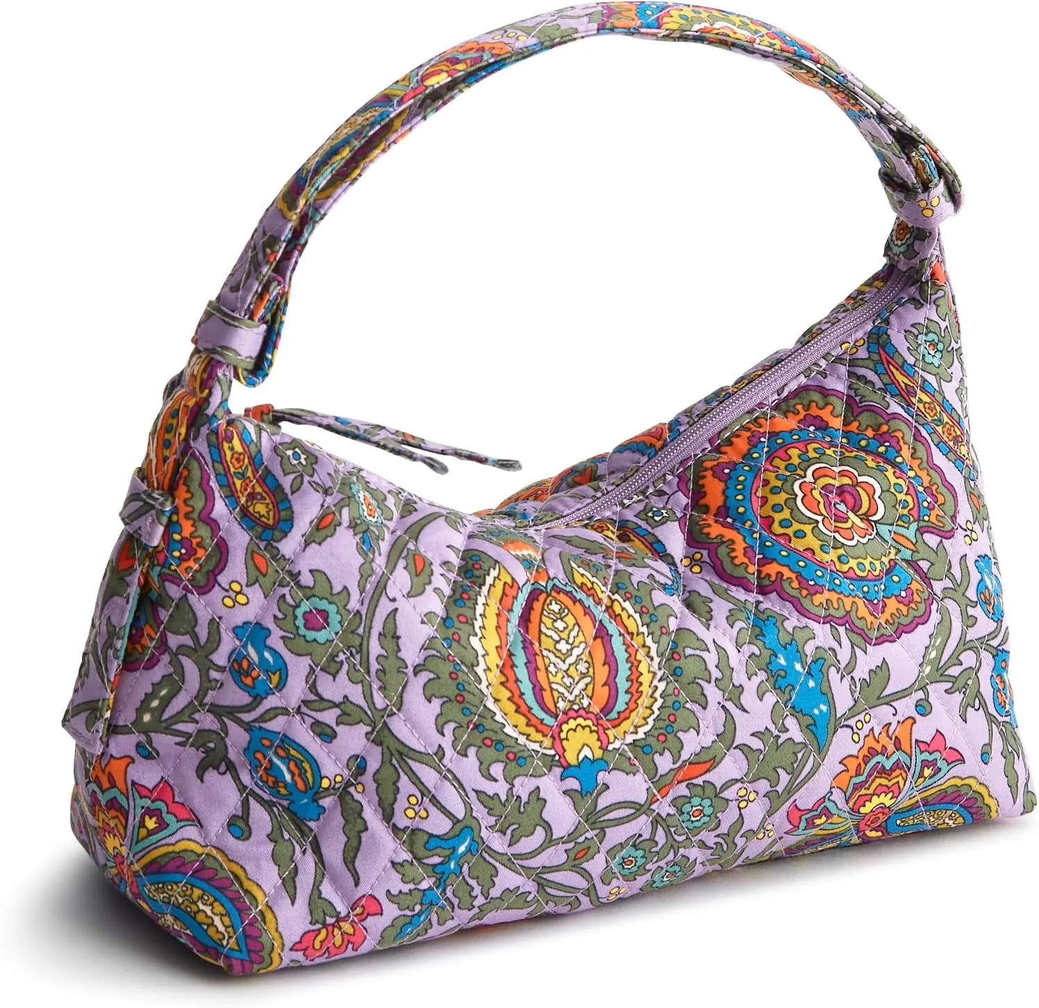 Vera Bradley Premium Cotton Roxbury Crescent Shoulder Bag