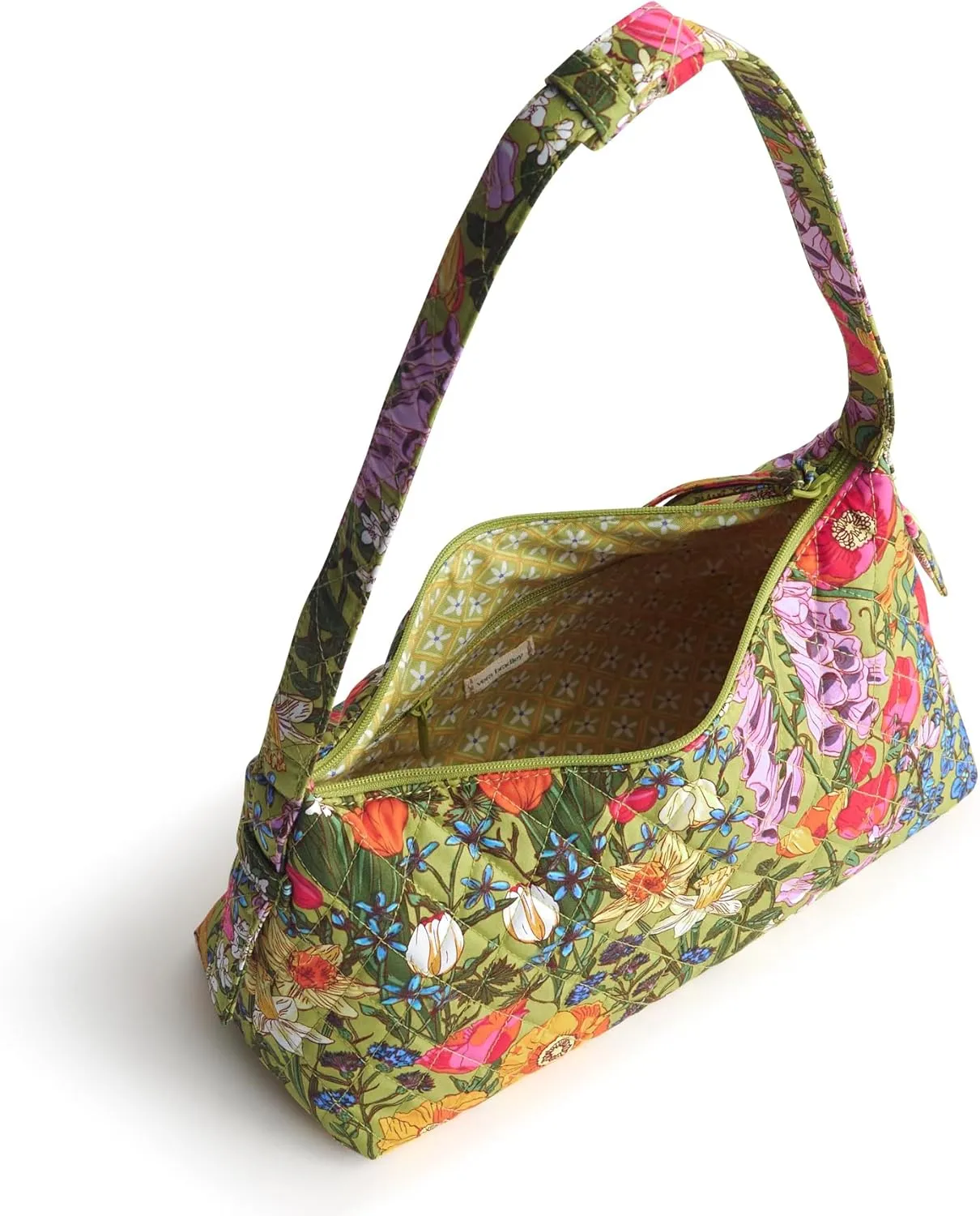 Vera Bradley Premium Cotton Roxbury Crescent Shoulder Bag