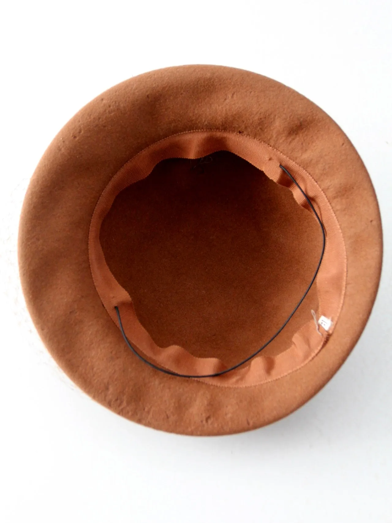 vintage 40s half veil hat with feathers