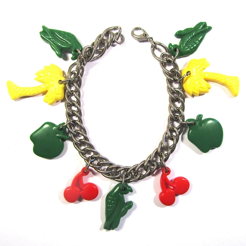 Vintage Style Fun Tropical Charms Bracelet