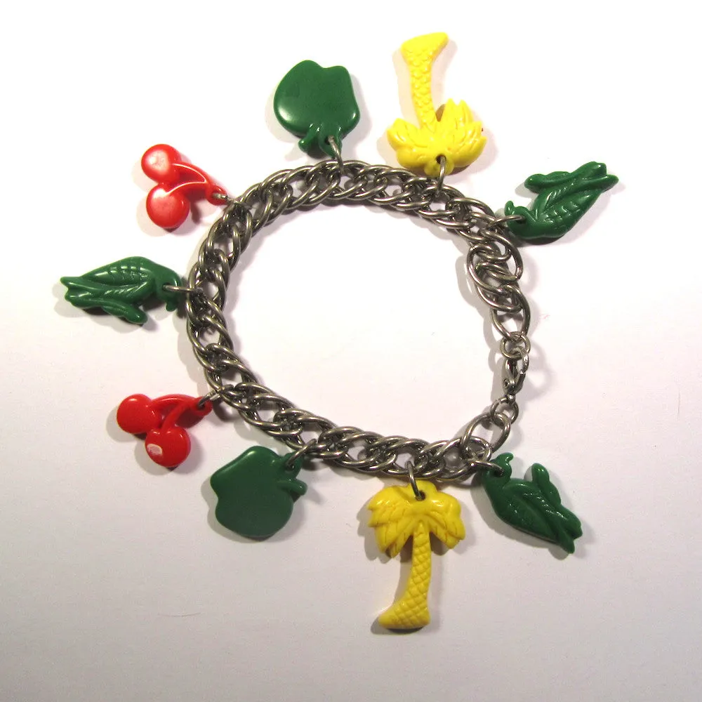 Vintage Style Fun Tropical Charms Bracelet