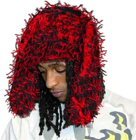 Winter Fur Hat Plush Drooping Rabbit Hat Shape Messy Yarn Multi-Color Warm Windproof Fashion Hip Hop Fuzzy Hat