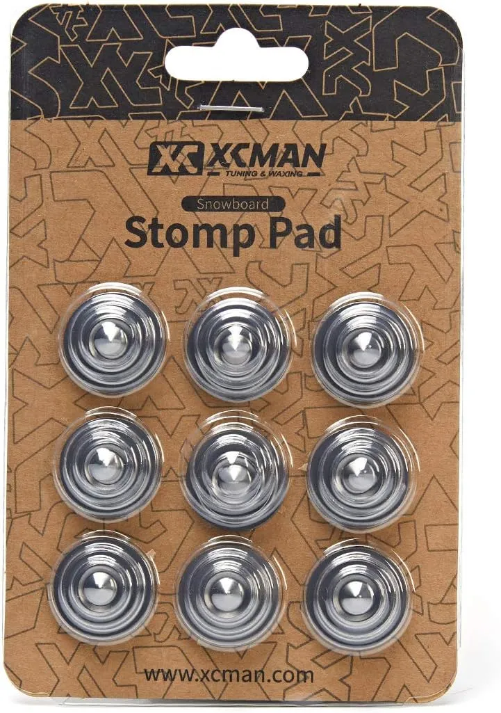 XCMAN 4 Layer-Cone Studs Dia 7.87 Inch Aluminum Snowboard Stomp Pad - 9pcs