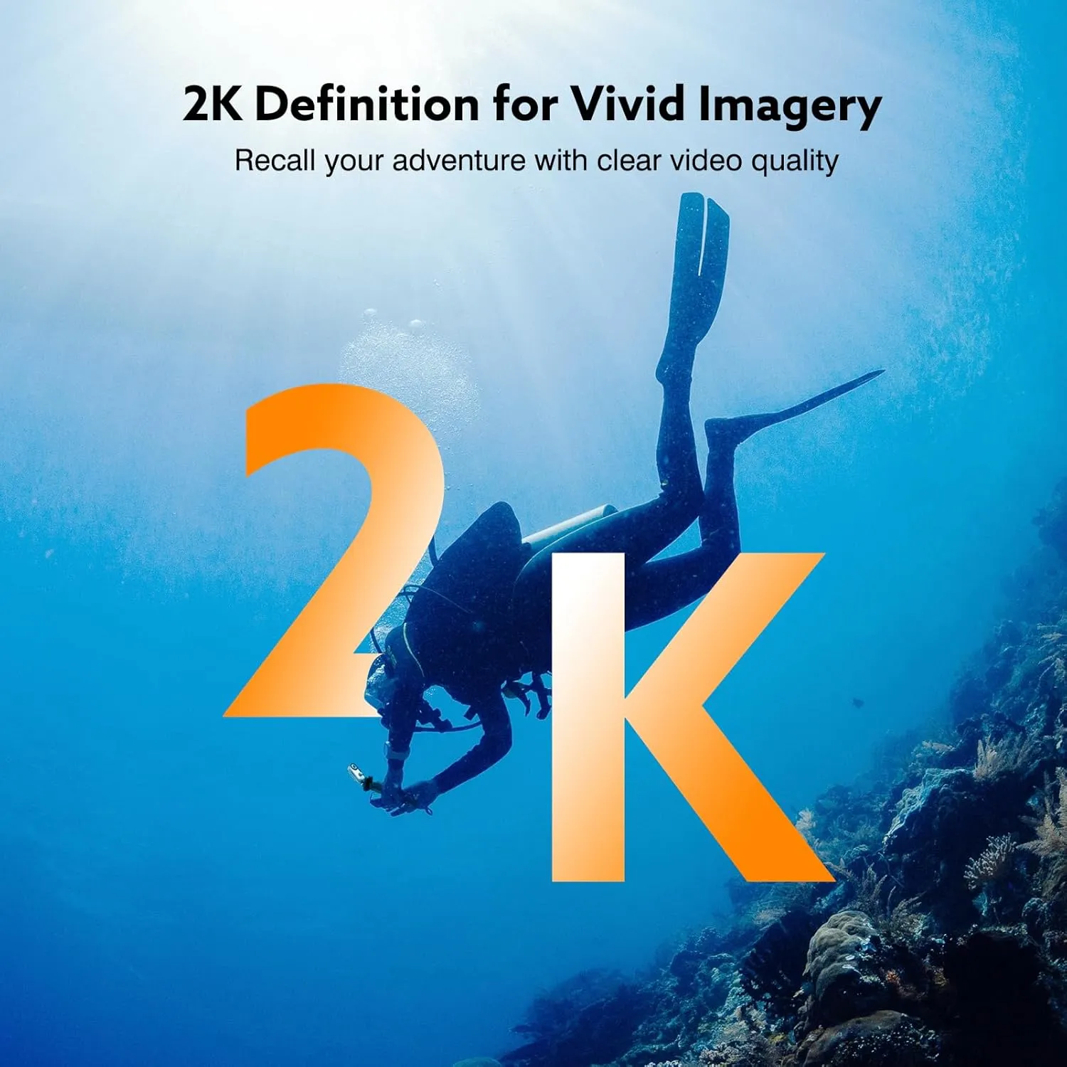 Z10 2K Action Camera, 64GB Wearable Sports Camera with Waterproof Case, Magnetic Clip, and Quick-Mount Accessories, Small Body Cam for Cycling, Diving and Outdoor Adventures (WT64GB)